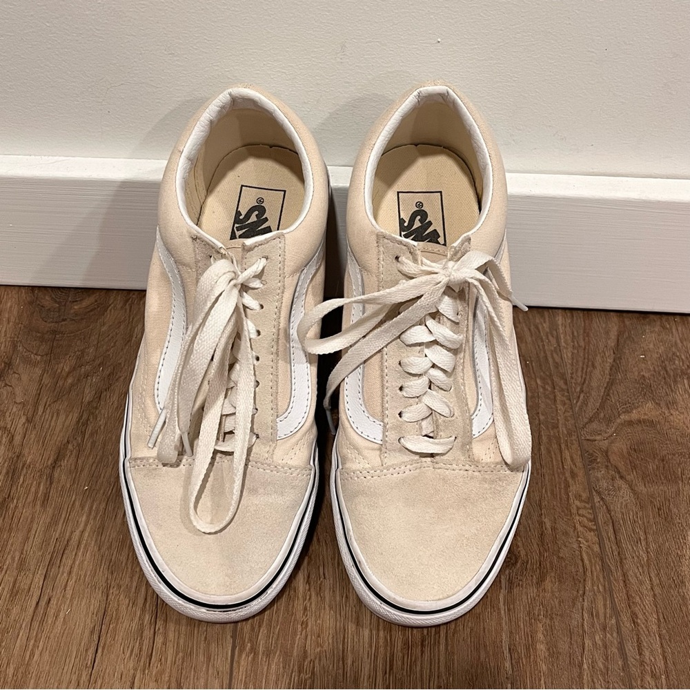 Vans Creme Suede Old Skool Sneakers - Picture 3 of 13